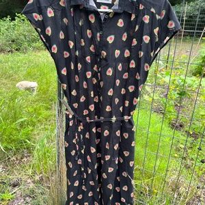 Zadig and Voltaire, cotton dress, black print, size S